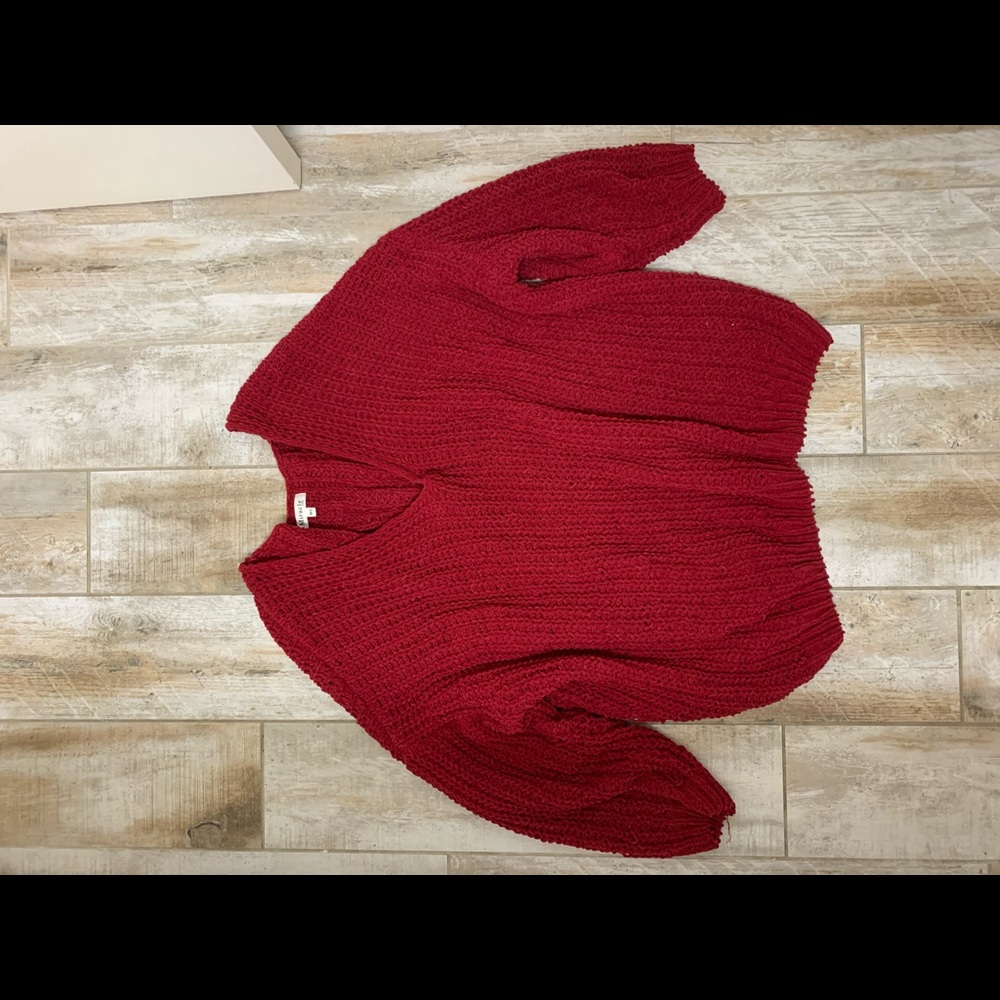 Soft red comfy sweater
